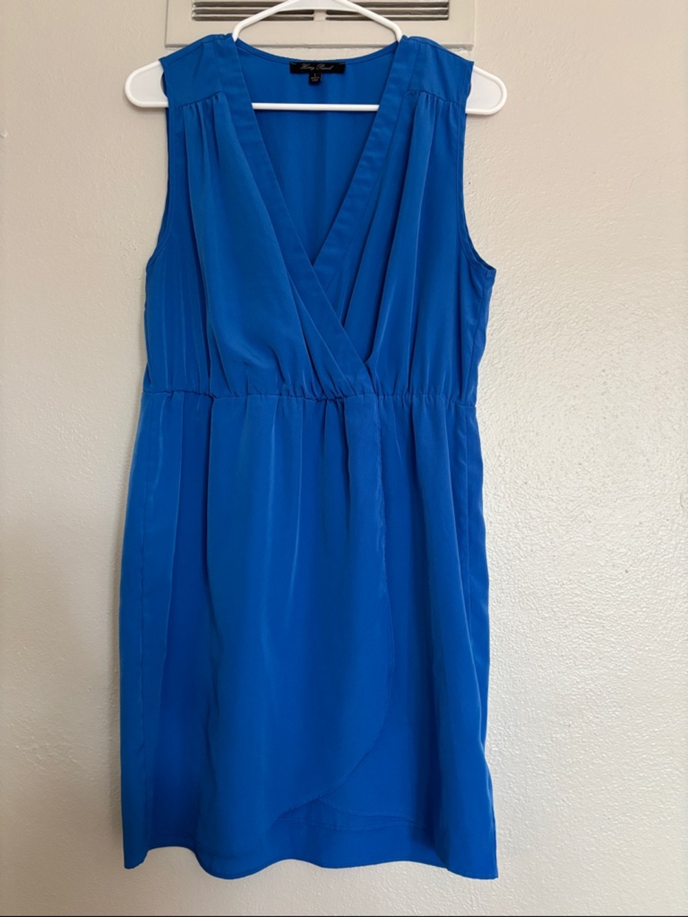 Honey Punch Royal Blue Sleeveless Wrap Mini Dress
